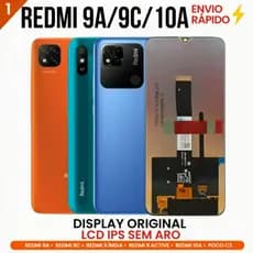 Display Redmi 9A/9C/10A/9i Sport/India/Active/Poco C3 Tela LCD IPS Frontal Original Sem Aro