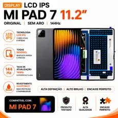 Frontal Mi Pad 7.11'' Display Tela LCD IPS Original Sem Aro Moldura 144Hz Ótimo Encaixe