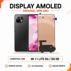 Frontal Mi 11 Lite 5G / 5G NE Tela 100% Original Sem Aro Moldura Display Amoled 90Hz Oled Módulo