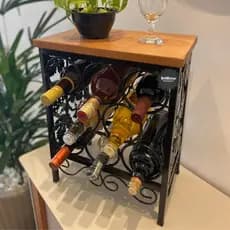 Adega de balcão luxuosa porta garrafas de vinho sofisticado decorativa