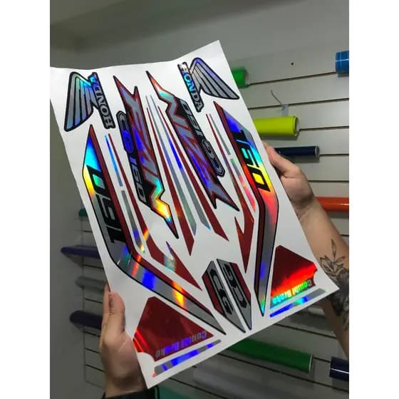 Kit adesivos cg fan 160 ano 2024 holografico