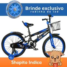 Bicicleta Infantil Menina Turbo Aro 16 LED + Rodinha LED + Freio V-Brake + Cestinha + Paralama Sport + Quadro Turbo