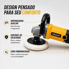 Politriz Elétrica Polisher 1200W 180mm 220V