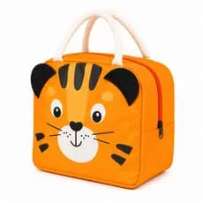Lancheira Térmica Infantil Escolar Tigre Bolsa Térmica Impermeável Mantém Alimentos Frescos Ideal Para Escola