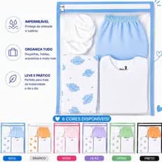 Kit 5 Saquinho Saco Maternidade Bebê Organizador Roupas Limpas E Sujas Escolas Creche