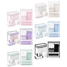 Kit 6 Peças Maternidade – 5 Saquinhos Organizadores + 1 Porta Fralda/Remédio Necessaire