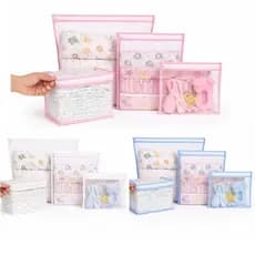 Kit Maternidade –Saquinhos Maternidade Multiuso Organizador Necessaire + Porta Fralda