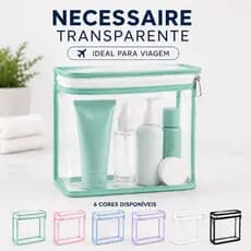 Kit 5 Necessaire Organizador Multiuso com Zíper para Maquiagem Brinquedos Acessórios