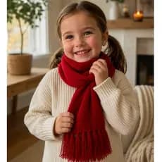 Cachecol Infantil de Tricot Lã Antialérgico Unissex Várias Cores