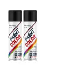 Tinta Spray Paint Color Alta Temperatura 400ml/250ml - Multiuso Profissional Preto Fosco e Branco