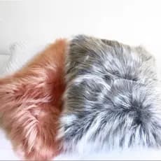 Capa De Almofada Pelúcia Pelo Alto 45cm X 45cm Luxo PROMOÇÃO