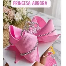Laço Infantil Princesa Aurora Realeza Luxo / Faixinha pra bebê, Tiara ou Bico de Pato | Perfeito para Festas e Ensaios