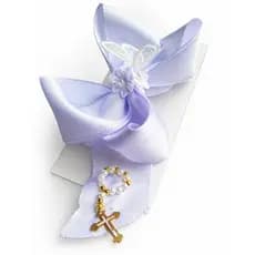 Laço Batizado /laço noivinha /laço Branco Infantil 🎀 Faixa Bebê com Pérolas, Flores e Cruz