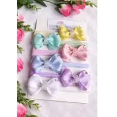 Kit 6 Faixinhas Bebê Cores Candy RN a 1 Ano Meia de Seda Macia Não Aperta Saída Maternidade Luxo