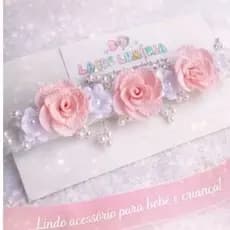 Faixinhas de bebê de luxo/tiaras RN/saída maternidade