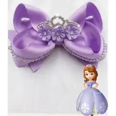 Laço infantil Princesa Sofia /Infantil com Coroa de Strass | Tiara, Bico de Pato ou Faixinha Bebê 💜🎀