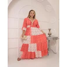 Vestido Longo Indiano Manga Curta Lurex Luxo Com Forro
