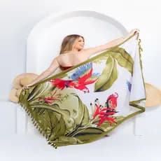 Canga De Praia Poliéster Estampado Arara 1,15x1,70 C33