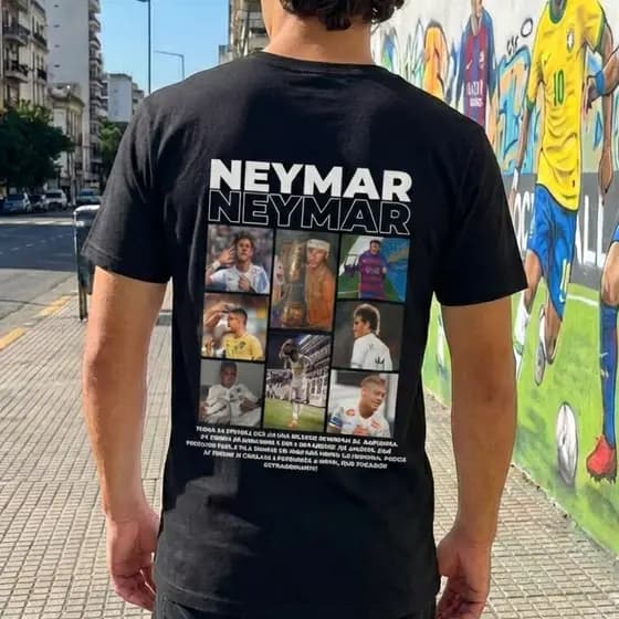 Camiseta Neymar Jr Seleção Brasileira Copa do Mundo 100% Algodão Premium  Camisa Futebol
