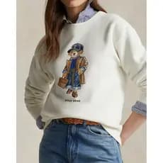 Moletom Feminino Polo Bear Urso Flanelado Premium Algodão Blusa de Frio Inverno 2026 Blogueira