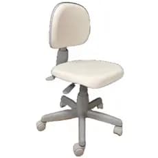 Cadeira Mocho Ergonômica com Encosto Regulável |  Nail Designer, Estética, Salão | Base com Rodinhas