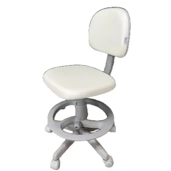 Cadeira Mocho p/ Profissional– Encosto Fixo | Base Cinza reforçado + Apoio Pés