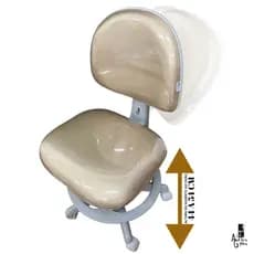 Mocho Profissional Confortável | Encosto Ajustável | Assento Grande 48cm |Ideal para Salão e Clínica