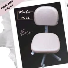 Cadeira Mocho PC CZ  Base Cinza Estética Dentista Tatuador Podologia Manicure