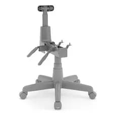 Kit Base Giratória Back System Cinza com Rodinhas Pistão a Gás Cadeira Escritório Sem Estofado