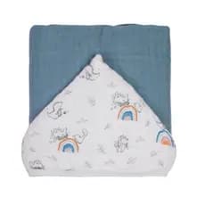Toalha Banho Bebê Fralda Capuz Soft Papi 100% Algodão Macia Absorvente Enxoval Recém Nascido 90x70