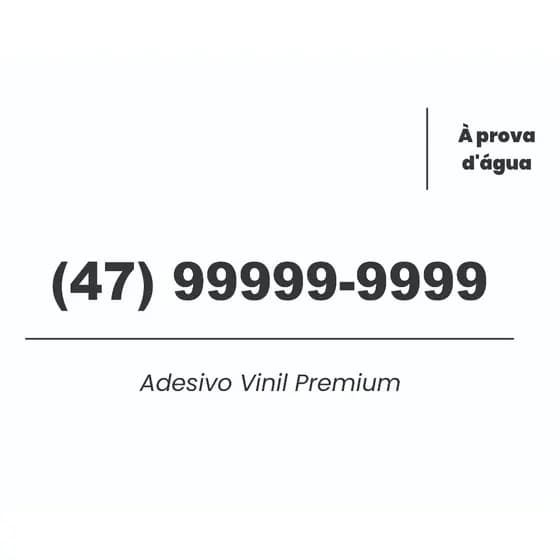 Adesivo Celular Telefone ou WhatsApp Personalizado em Recorte para Divulgação em Vidros Veículos e Superfícies Lisas