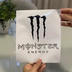 Adesivo Monster Energy Logo 5 CORES – Vinil Premium Automotivo Resistente à Água para Carro, Moto, Capacete