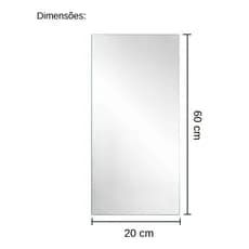 Espelho 20x60 cm Decoração Sala / Espelho Para Guarda Roupa / Banheiro - Espelho de Parede