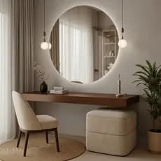 Espelho Corpo Inteiro 90cm Com Led Decoração Sala Espelho Grande Redondo Quarto Banheiro Closet Casa
