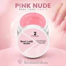 Gel Hard Pink Nude Real Love Cor 2 Alongamento De Unhas UV LED 15ml Alta Resistência