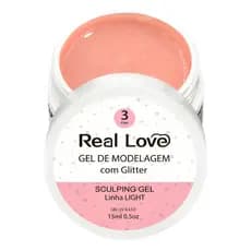 Gel De Alongamento Com Glitter 03 Pink Real Love 15G