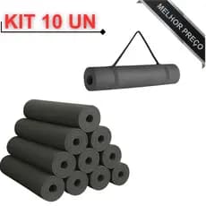 Kit 10 Tapete Yoga Mat Colchonete Tatame 1,70mx55cmx5mm Exercício em Casa