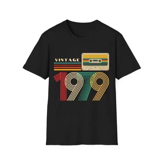 Camiseta estilo 1979, camiseta vintage, vestuário de 1979, camisa retrô dos anos 70, camiseta dos anos 70, camiseta unis