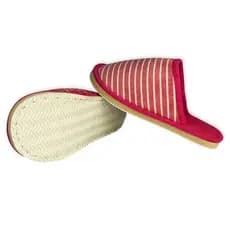 Pantufa Feminina Listrada Pink Confortavel Macia Estilo Moderno Tamanhos Grandes 40 41