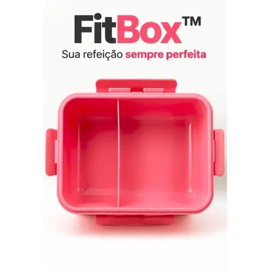 Marmita FitBox™ Anti Vazamento com Divisória para Academia Trabalho e Faculdade