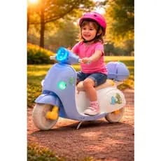 Moto Elétrica Infantil Baby Dino Azul Claro Veículo Motorizado Criança MOTO ELÉTRICA | COM LUZES | INFANTIL ANTI DERAPAN