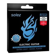 Jogo De Cordas Guitarra Solez 095 Encordoamento Slg95 -Mi e Si Extra com DLP (Dual Layer Protection)