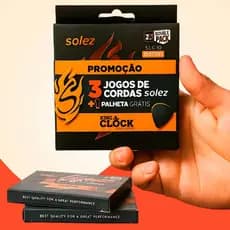 Kit 3 Jogos Corda Guitarra Solez Original Palheta 0.09 / 0.10 Resistente Niquel Pack Exclusivo