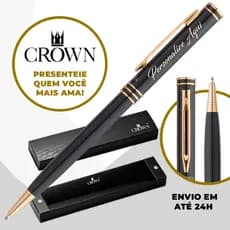 Caneta Personalizada Crown Veneto Esfero Original Gravação Nome Logo Simbolo Presnete Fim de Ano