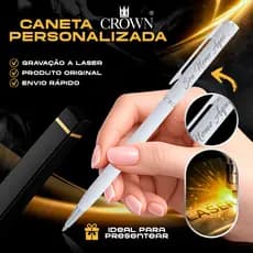 Caneta Personalizada Crown Hawai Presente DI10089 Original Gravação Laser Barata Leve Cores