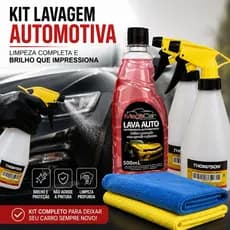 Kit Lava Carro Premium Completo com Borrifador,Shampoo Automotivo e Flanela Microfibra | Limpeza Automotiva Profissional