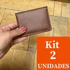 Carteira Masculina Mini Slim Kit Com 2 Unidades Pequena E Compacta