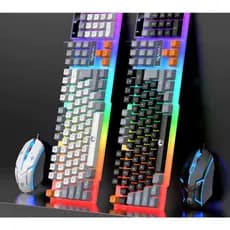 Kit Teclado E Mouse Gamer, Com Fio, Iluminação Semimecânico