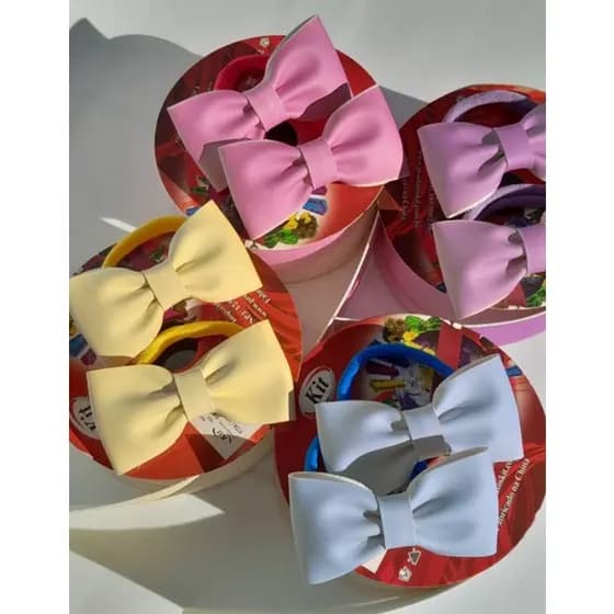 combo com 4 pares de laços solar (8 laços)/ laços na xuxinha/laço que muda de cor/laço verão/laço piscina/laço solar
