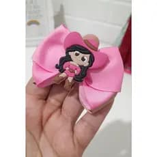 Laço Boiadeira / Laço menina country/ Laço country/ Laço rosa / Laço infantil / Laço de cabelo